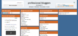 startpagina met professional bloggers